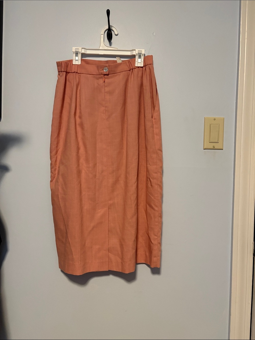 Koret Coral Midi Skirt in Warm Peach